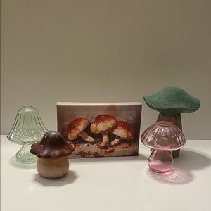 Mushroom Decor Set with Art Print